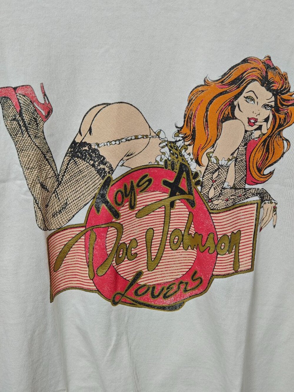 Cream Gallery Dept Doc Johnson Print T‑Shirt, Small - Picture 2 of 7